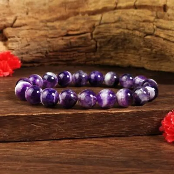 Purple_Beaded_Stretch_Bracelet_For_Women