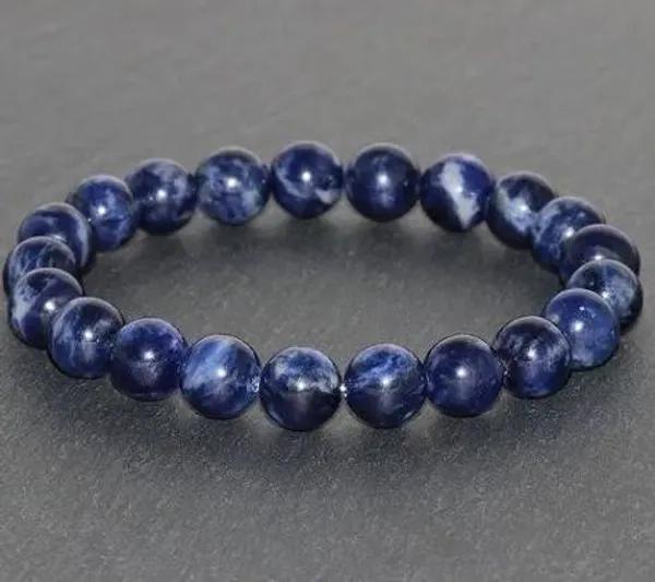 Blue_Beaded_Stretch_Bracelet_For_Unisex_Wear