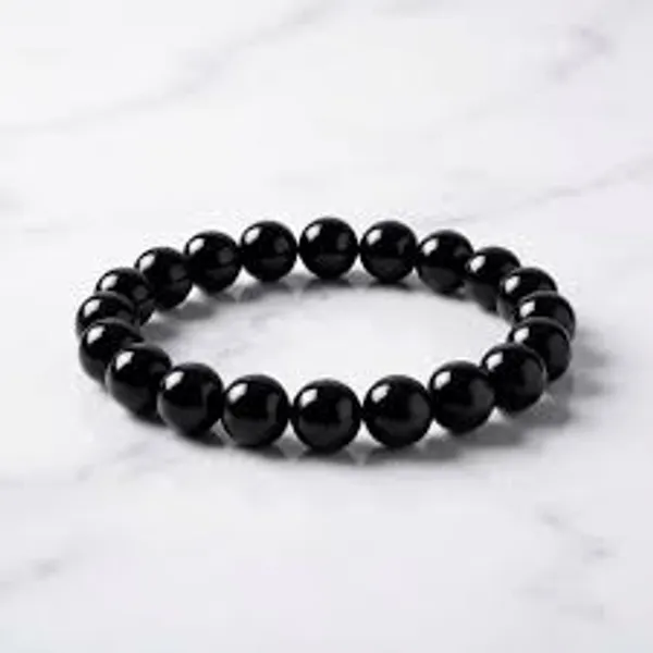 Black_Glossy_Beaded_Bracelet