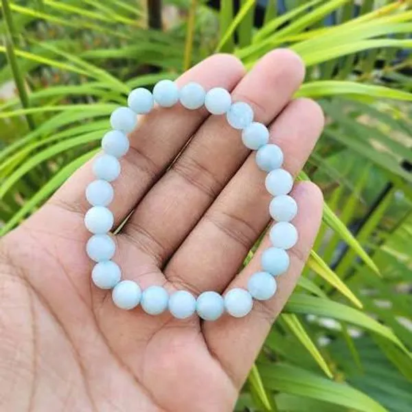 White_Beaded_Stretch_Bracelet_For_Unisex_Wear