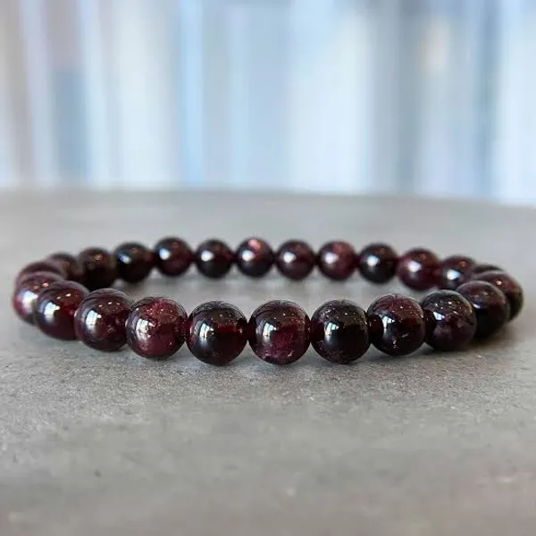 Maroon_Round_Beaded_Bracelet_For_Adults