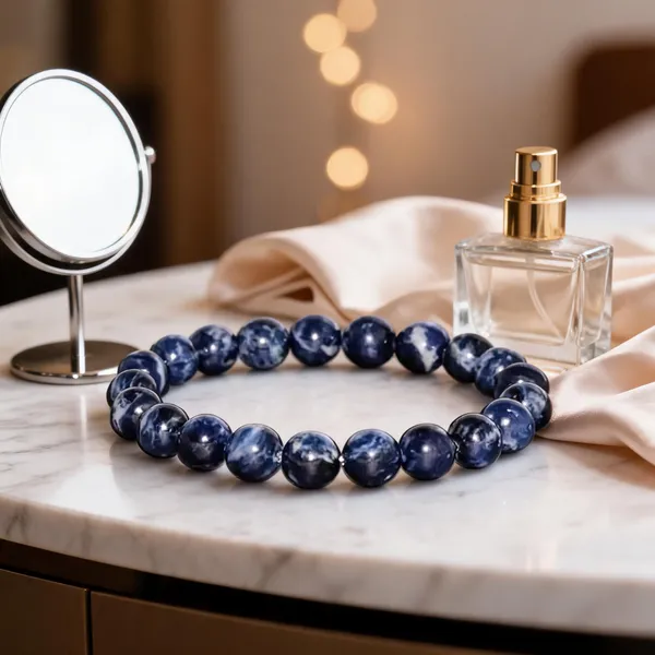 Blue_Beaded_Stretch_Bracelet_For_Unisex_Wear