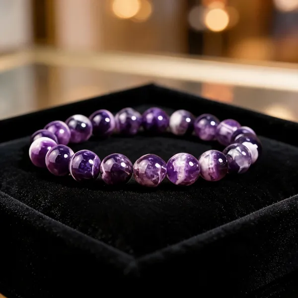 Purple_Beaded_Stretch_Bracelet_For_Women