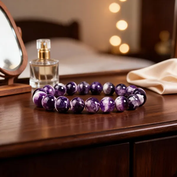 Purple_Beaded_Stretch_Bracelet_For_Women