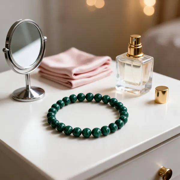 Green_Beaded_Stretch_Bracelet_For_Women