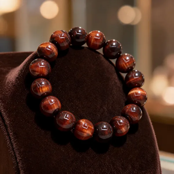 Red_Tiger_Eye_Beaded_Bracelet_For_Unisex