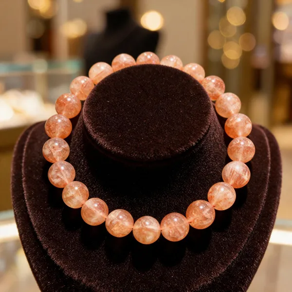 Orange_Beaded_Stretch_Bracelet_For_Unisex