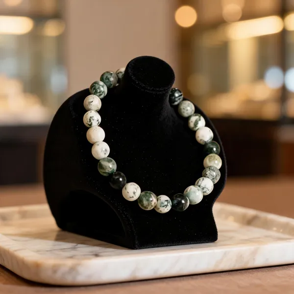 Green_And_White_Beaded_Stone_Bracelet