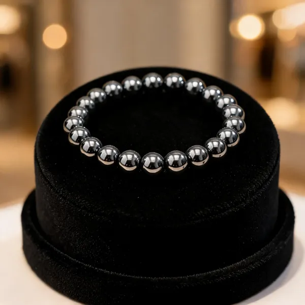 Black_Hematite_Beaded_Bracelet_For_Men_And_Women