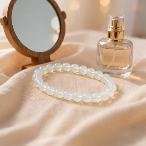 White_Translucent_Beaded_Bracelet