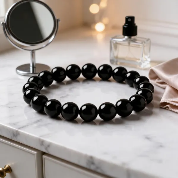 Black_Glossy_Beaded_Bracelet