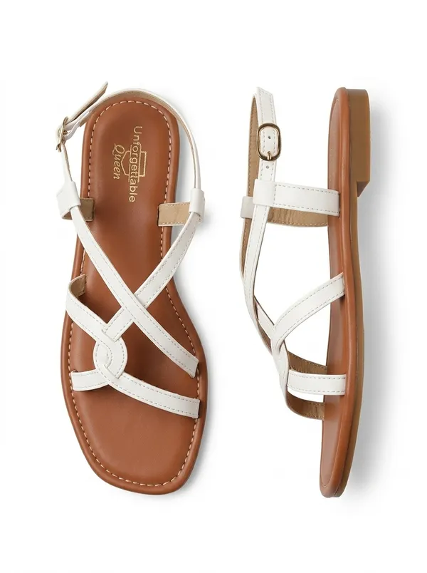 Brown_And_White_Softy_Napa_Embellished_Strappy_Flat_Sandals_For_Women