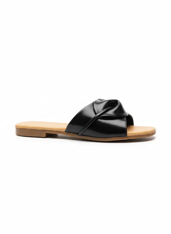 Beige_And_Black_Softy_Napa_Slip-On_Flat_Sandals_For_Women