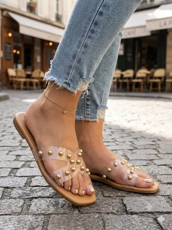Beige_Softy_Napa_Studded_Transparent_Strap_Flat_Sandals_For_Women