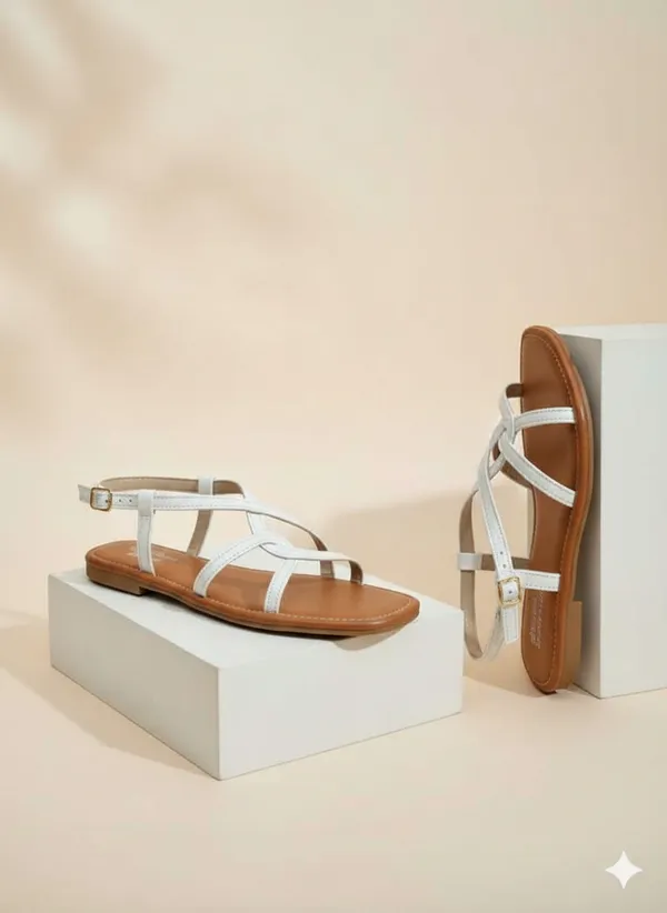 Brown_And_White_Softy_Napa_Embellished_Strappy_Flat_Sandals_For_Women
