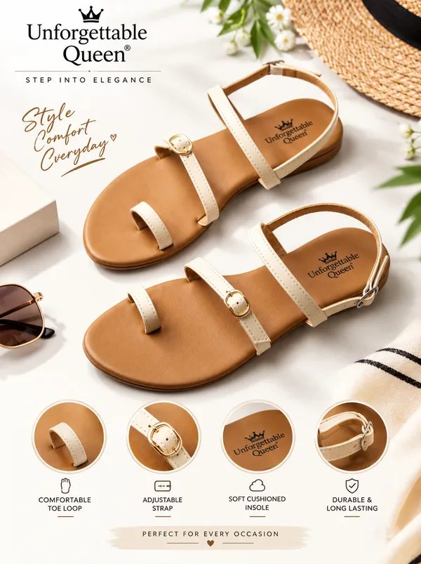 Beige_Latest_Flat_Sandals_For_Women