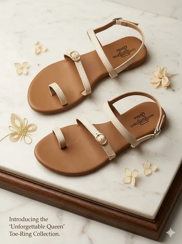 Beige_Synthetic_Leather_Strappy_Flat_Sandals_For_Women
