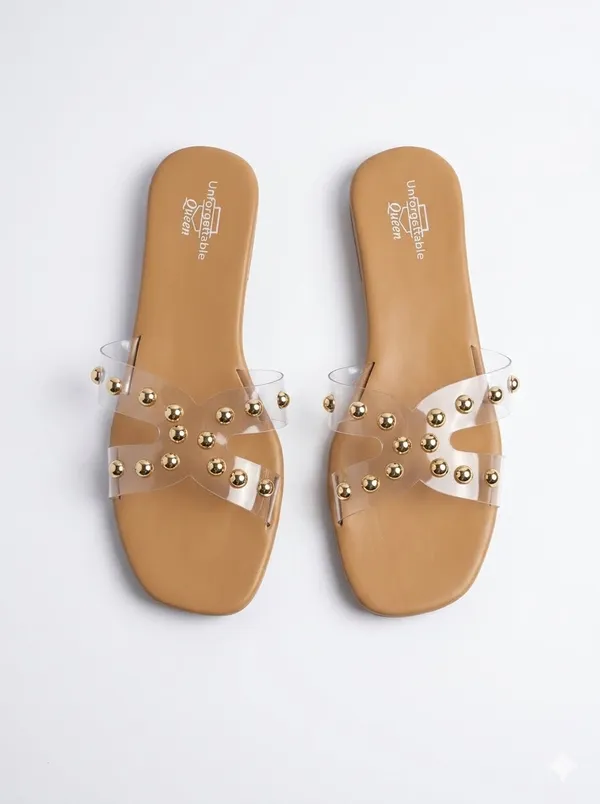 Beige_Softy_Napa_Studded_Transparent_Strap_Flat_Sandals_For_Women