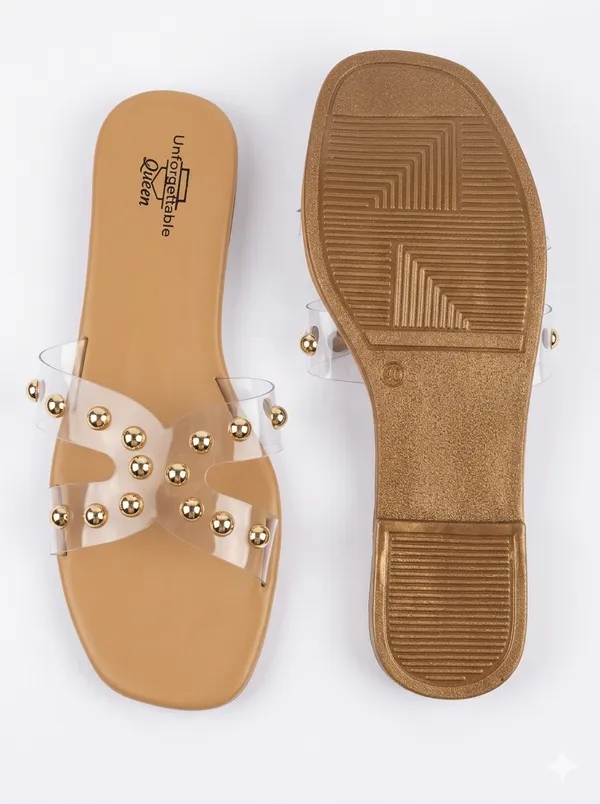 Beige_Softy_Napa_Studded_Transparent_Strap_Flat_Sandals_For_Women