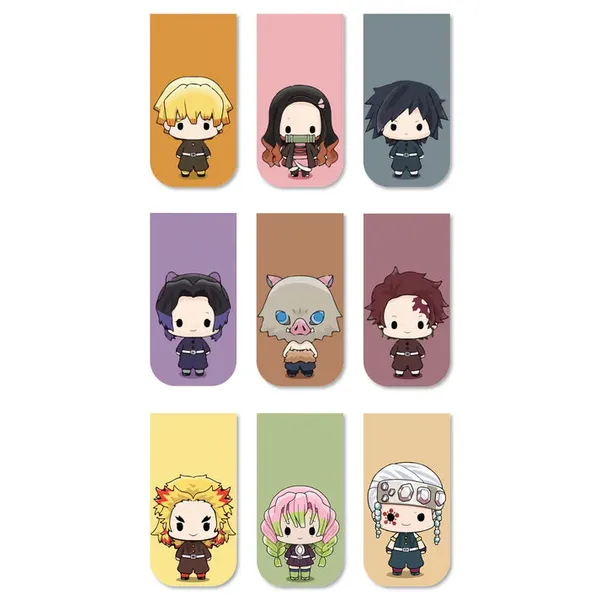 Anime_Bookmarks_Demon_Slayer_Chibi_Set_Of_9_Magnetic_Bookmarks_Default_Title
