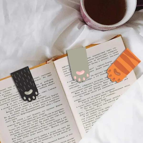 Cat_Paw_Magnetic_Bookmarks_Assorted_Cute_Book_Marks_Set_Of_6_Default_Title
