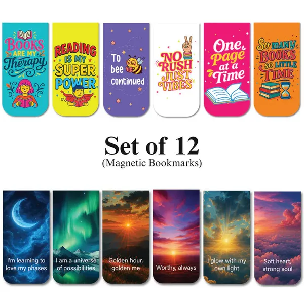 Book_Lovers_Sky_Affirmations_Magnetic_Bookmarks_Set_Of_12_Default_Title