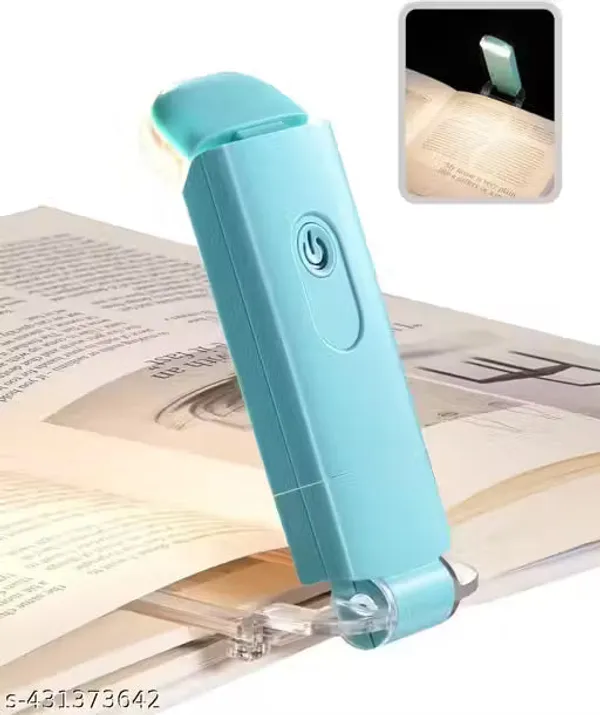 Usb_Rechargeable_Book_Light_3_Brightness_Levels_3_Color_Led_Clip_On_Reading_Lights_For_Books_Blue_Default_Title