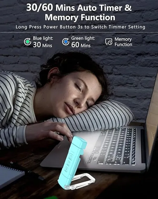 Usb_Rechargeable_Book_Light_For_Reading_In_Bed_At_Night_Portable_Clip_On_Led_Reading_Light_3_Amber_Colors_5_Brightness_Dimmable_Lightweight_Long_Lasting_80_Hours_Battery_Life_Default_Title