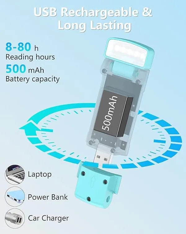 Usb_Rechargeable_Book_Light_For_Reading_In_Bed_At_Night_Portable_Clip_On_Led_Reading_Light_3_Amber_Colors_5_Brightness_Dimmable_Lightweight_Long_Lasting_80_Hours_Battery_Life_Default_Title
