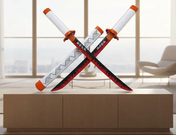 Rengoku_Wooden_Katana_42cm_With_Stand_Demon_Slayer_Default_Title