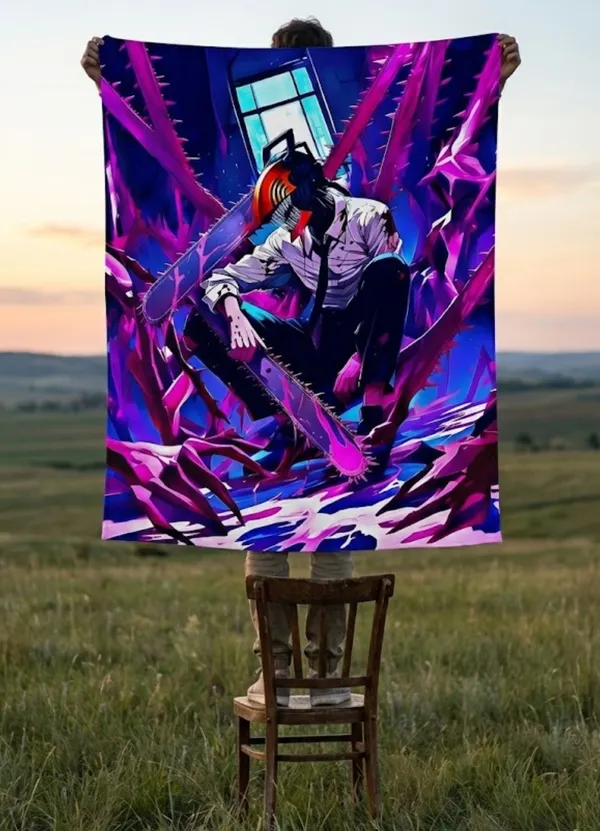 Denji_Chainsaw_Devil_Mode_Chainsaw_Man_Anime_Tapestry