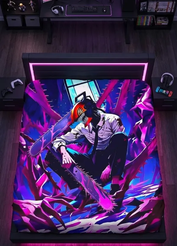 Denji_Chainsaw_Devil_Mode_Chainsaw_Man_Anime_Tapestry