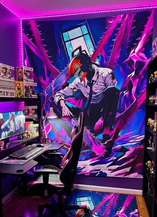 Denji_Chainsaw_Devil_Mode_Chainsaw_Man_Anime_Tapestry