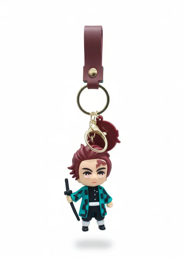 Demon_Slayer_Tanjiro_Kamado_Keychain_3d_Anime_Keychain_Pack_Of_2_Default_Title