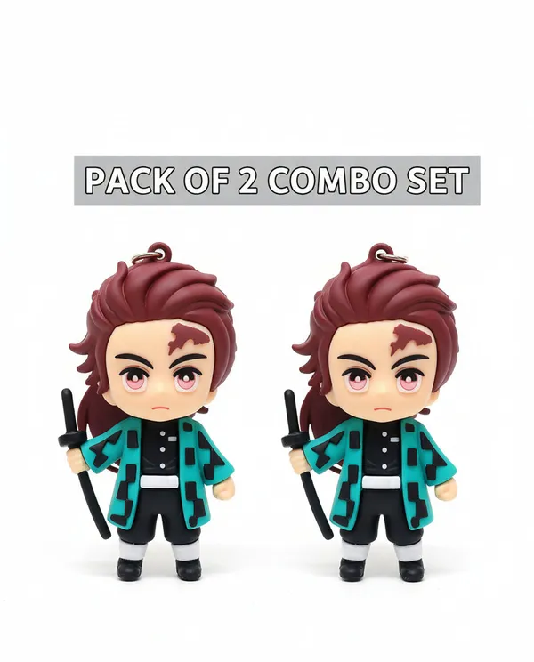 Demon_Slayer_Tanjiro_Kamado_Keychain_3d_Anime_Keychain_Pack_Of_2_Default_Title