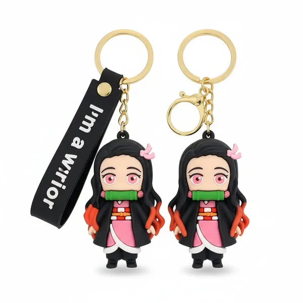 Demon_Slayer_Nezuko_B_Anime_3d_Keychain_Pack_Of_2_Default_Title