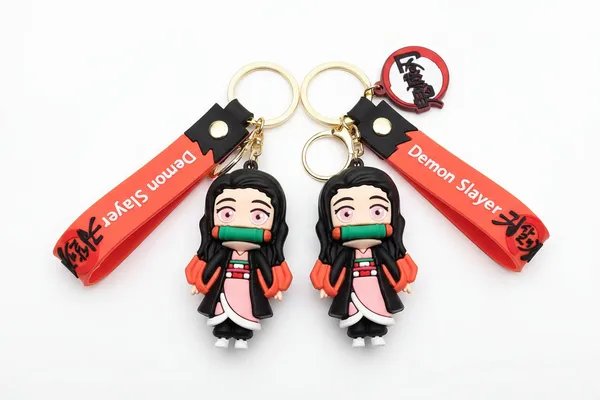 Demon_Slayer_Nezuko_B_Anime_3d_Keychain_Pack_Of_2_Default_Title