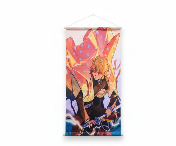 Agatsuma_Zenitsu_Anime_Demon_Slayer_Hanging_Scrolls_Home_Decor_Wall_Hanging_Artwork_Anime_Canvas_Default_Title