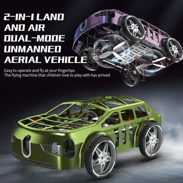 Rc_Flying_Mini_Car_2_In_1_Air_Ground_Dual_Mode_Rc_Flying_Car_With_Intelligent_Colorful_Led_Lights_2_4ghz_Drone_Air_Racer_Green