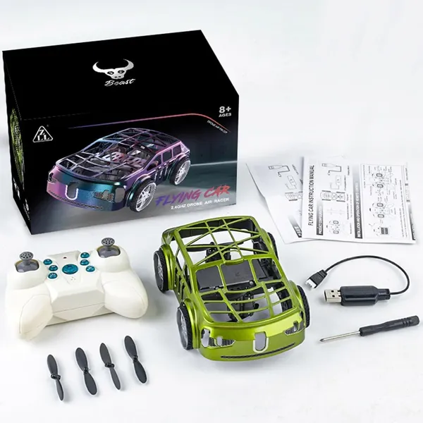Rc_Flying_Mini_Car_2_In_1_Air_Ground_Dual_Mode_Rc_Flying_Car_With_Intelligent_Colorful_Led_Lights_2_4ghz_Drone_Air_Racer_Green