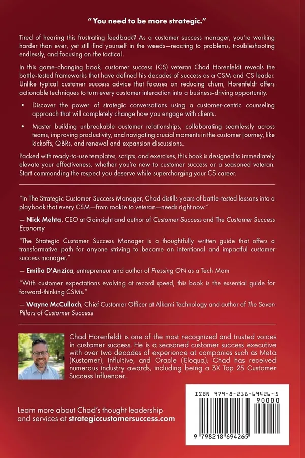 The_Strategic_Customer_Success_Manager_A_Blueprint_For_Elevating_Your_Impact_And_Advancing_Your_Career_By_Chad_Horenfeldt_Paperback_Default_Title