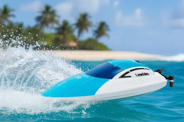 Rc_Speed_Boat_For_Pools_And_Lakes_4_Channel_2_4ghz_Remote_Control_And_Rechargeable_Boat_Battery_Default_Title
