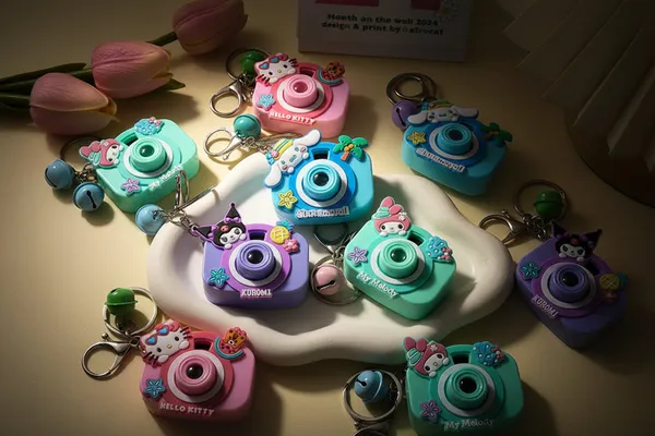 Kuromi_Hello_Kitty_Melody_Camera_Keychain_Pack_Of_5