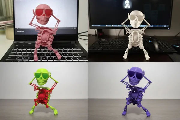 Dancing_Skeleton_Toy_Limited_Edition_3d_Print_Yellow