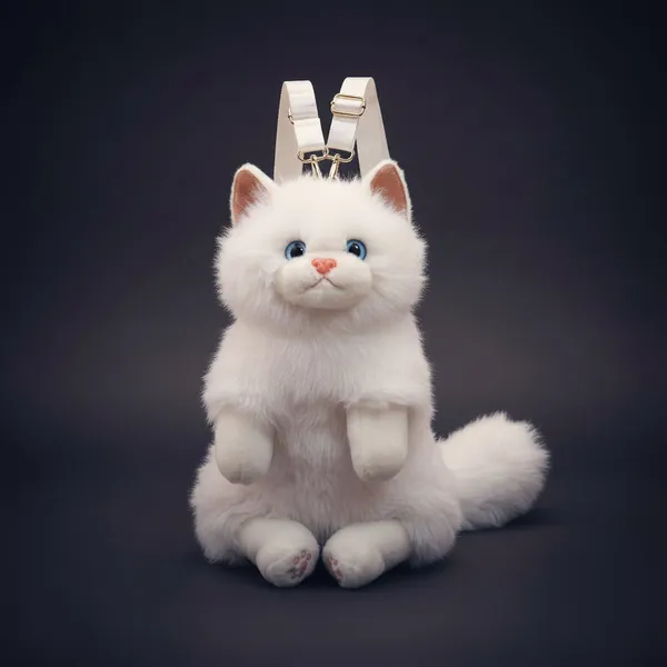 White_Kitty_Soft_Faux_Fur_Backpack_And_Shoulder_Bag_With_Adjustable_Straps_White