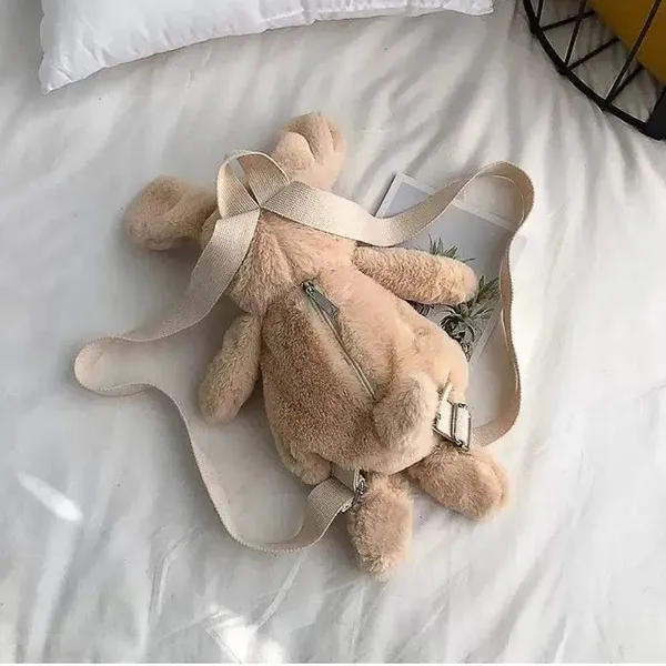 Cute_Dog_Furry_Plush_Backpack_Bag_Beige