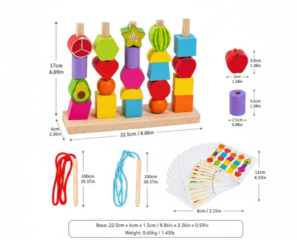 2_In_1_Wooden_Montessori_Shape_Stacking_And_Lacing_Threading_Toys_For_Toddlers_Fine_Motor_Skills_Development_Wooden_Stacking_Blocks_Lacing_Beads_Pack_Of_3