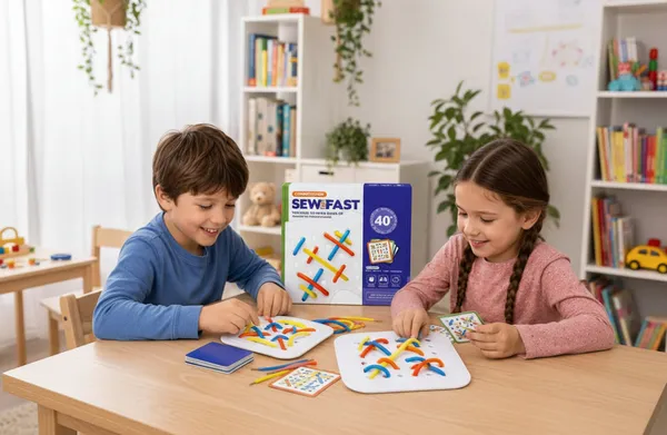 Sew_Speed_Threading_Board_Game_Thread_Matching_Puzzle_Game_With_Cards_And_Lacing_Boards_Skill_Based_Educational_Board_Game_Pack_Of_2