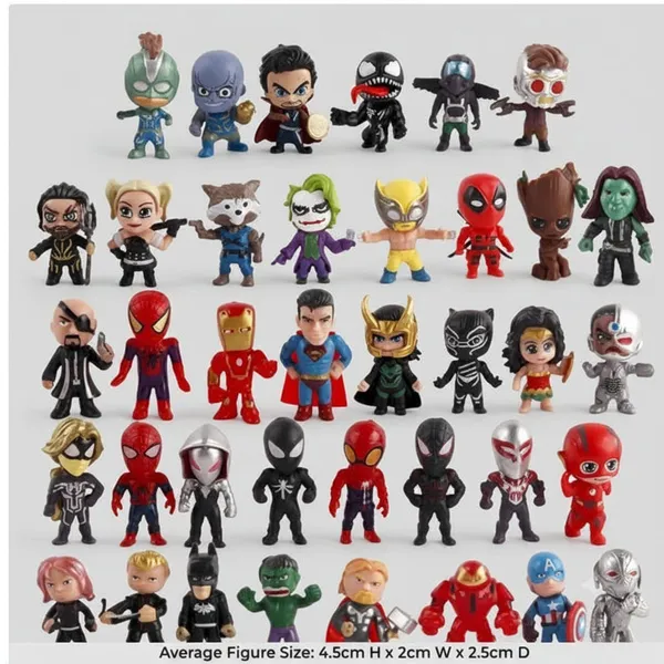 Superheroes_Family_Pack_Miniature_Action_Figure_Set_Of_32_Default_Title