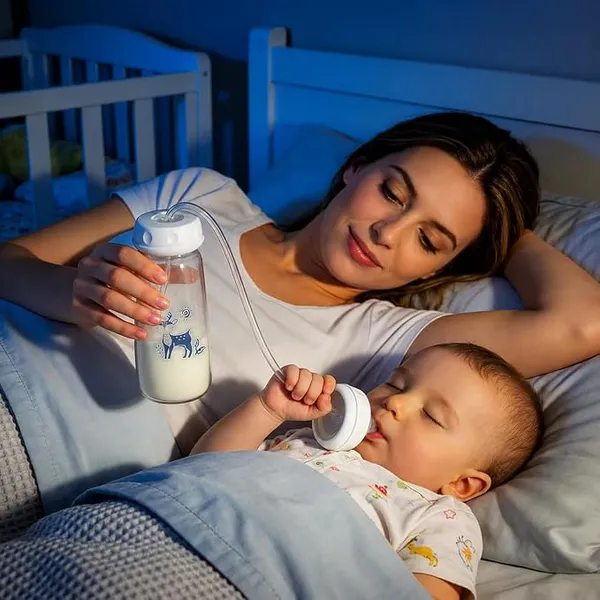 Hands_Free_Anti_Colic_Milk_Feeding_Bottle_240ml_Silicone_Adjustable_Leakproof_Baby_Milk_Bottle_With_Straw_And_Fast_Flow_Nipple_Pack_Of_2
